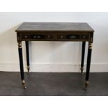 An early 20th black lacquered Chinoisserie side table