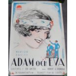 Film Movie Poster interest  Marion Davies Adam Och Eva Poster
