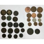 Ireland Gun Money and Hibernian copper coins. Includes James II, George II, George III, George IV