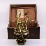 A 19th cent brass Theodolite  housed in original case  Provenance from an Irish Country house