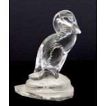 1 Lalique Canard pin tray plus bird from centre of a second pin tray. Diameter approx 11.5cm.