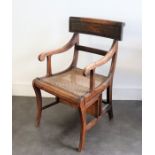 A Regency period metamorphic armchair / Library steps. Height 90cm. Provenance from an Irish 18th