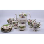 A Royal Albert coffee set for 6 "Albert Green"