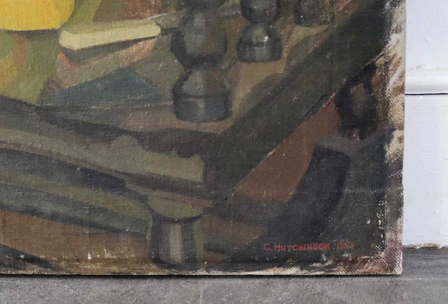 Modern British Caroline Hutchinson oil on canvas still life study - Image 2 of 4