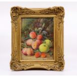 A 19th cent George Clarke oil on canvas study of fruit