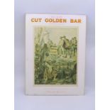 Will's cut golden bar cardboard shop display  tobacco poster