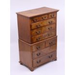 A Georgian style miniature Chest on chest