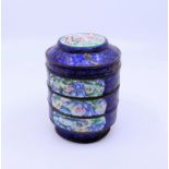 A Chinese enamel Qing dynasty container box