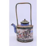 A Chinese Qianlong period enamel wine ewer