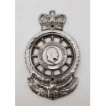 An Edward VII chrome plated R.A.C members badge, No.04390, height 12cm.
