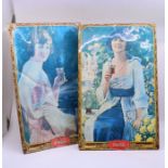 Vintage advertising interest, two cardboard Coca Cola easel shop dislpay boards