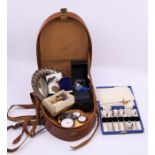 A collection of various silver mounted pocketwatches, costume jewellery, cased silver spoons  and