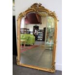 A large 19th cent gilt framed mirror  height:155cm, width: 98cm