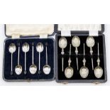 A set of six George VI silver anointing teaspoons, by Barker Brothers, Birmingham, 1935, Jubilee