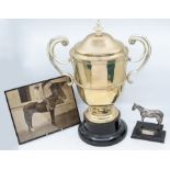 A group of Horse Racing Memorabilia and India Interest to include: An Edwardian presentation two