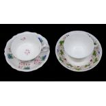 A 19th Century Hilditch pattern no: 650 tea cup and saucer together with a Hilditch pattern no:
