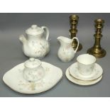 A Royal Doulton ' Flirtation' afternoon tea set, a six place setting, together with a pair of 19th