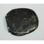 A loose piece of green tourmaline, size approx 40 x 40mm,  weight approx 18.6gms