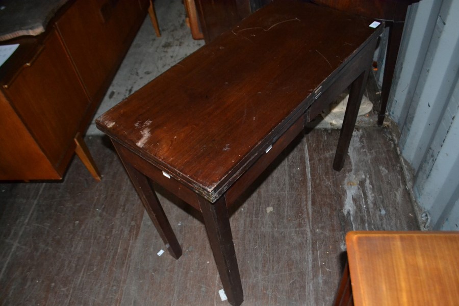 A George III mahogany tea table, fitted with a single drawer, raised on square legs, circa 1770, - Image 3 of 4