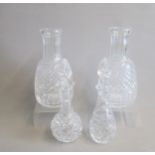 A Small Collection of Wedgwood Cut Glass decanters and bottles Date 20th century Size  21cm, oil