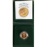 Elizabeth II 1980 Proof Sovereign in Original Case with certificate.