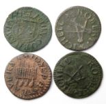 17th Century, Kent Trade Tokens.  Rochester (4), S. John Cobham, family arms: family crest. Farthing
