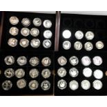 ‘The Official Coin Collection in Honour of The  Queen Mother, of 43 Sterling Silver Proof Coins  (