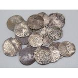 English Medieval Pennies.  (18) hammered silver coins from the reigns of, Edward I, II & III,
