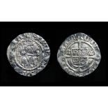 Henry VIII Sovereign Penny.  Second coinage, 1526-44. Silver, 0.55g. 14.26 mm. King seated facing on