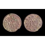 Thomas Underwood. Henlow, Bedfordshire 17th Century Token.  THOMAS VNDERWOOD, 1668. R. IN HENLO, I.