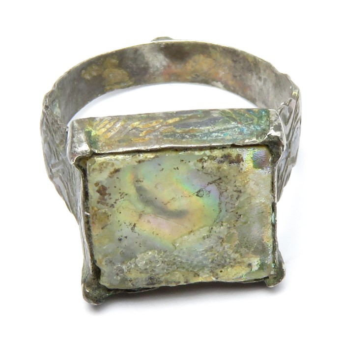 Post-Medieval Finger Ring.  Circa, 17th century AD. Silver, 4.4g. 20mm diameter (19mm internal) x