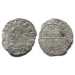 Elizabeth I threehalfpence. Third and fourth issue, 1575, mm eglantine. 14mm, 0.42g. Spink 2569.