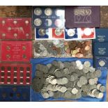 Large collection of George VI Halfcrown’s along  with 1970 proof year set, George VI silver