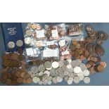 Collection of UK coins includes Victorian Penny’s  and other coins.