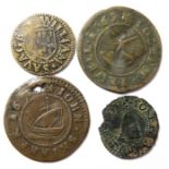 17th Century, Kent Tokens.  Margate (4). William Savage, Grocers Arms. Farthing. 1.06g. W412. John