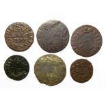 17th Century, Kent Tokens.  Deal (6). William Brothers. Ship. Halfpenny 1669. 1.47g. W145. Ann