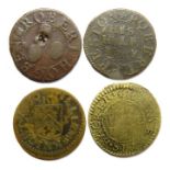 17th Century, Kent Tokens.  Faversham (4). John Ellis. Wheat sheaf. Halfpenny 1667. 1.71g. W270.