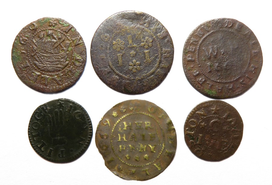 17th Century, Kent Tokens.  Deal (6). William Brothers. Ship. Halfpenny 1669. 1.47g. W145. Ann - Bild 2 aus 2