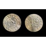 English Medieval Jetton.  Edward II, 1307-27. Type 19. Copper, 2.41g. 22.25 mm. Lozenge between four