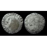 Elizabeth I Shilling 1594-6 mm woolpack, bust 6B. 31mm, 5.3g.S. 2578A.