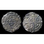 Edward IV Penny. First reign, light coinage, London. Quatrefoils by neck, mm crown. 17mm, 0.65g.