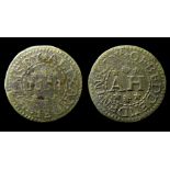 Alexander Holmsby, Biddenden, Kent, 17th Century Trade Token.  ALEXANDER HOLMSBY, 1658. R. A.H, OF