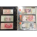 Large World Banknote collection in one folder. includes Australian, Hong Kong, Cyprus, Iceland,
