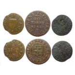 17th Century, Kent Tokens.  Dartford (3). William Huish. A. A Cock. Farthing. 0.57g. W134. Isaac