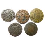 17th Century, Kent Tokens.  Maidstone (5). William Web, Grocers Arms. Farthing. 1.36g. W394.