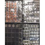 Three albums containing a large UK & World  Coin collection, includes pre and post decimal  Uk