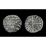 Edward I Irish Farthing.  Second coinage, 1279-1302. Silver, 0.35g. 10.45 mm. Crowned bust within
