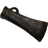 Bronze Age Socketed Axe.  Circa, 1000-800 BC. Bronze, 150g. 102.75 mm. A stunning example of a