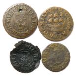 17th Century, Kent Tokens.  Milton Next Gravesend. (4). John Smith, E. Bird. Farthing. 0.76g.