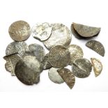 Silver coin group including medieval hammered silver coins of Edward I, Edward III, Henry III and